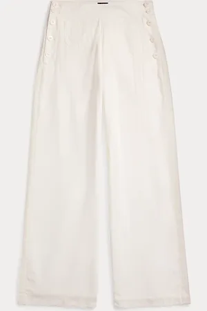 Ralph Lauren Pantaloni in lino e cotone con ricami