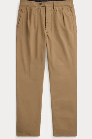 Ralph Lauren Pantaloni in cotone e lino con pieghe