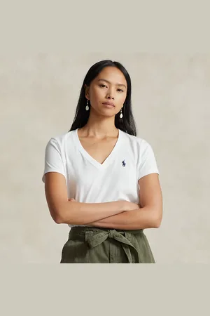 Ralph Lauren Maglietta in jersey con scollo a V