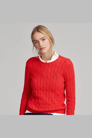 Ralph Lauren Maglia a girocollo in cotone a trecce