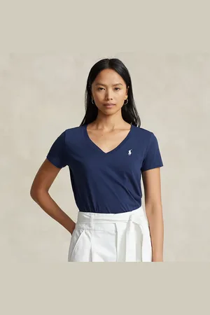 Ralph Lauren Maglietta in jersey con scollo a V