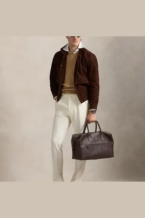 Ralph Lauren Borsone in pelle martellata