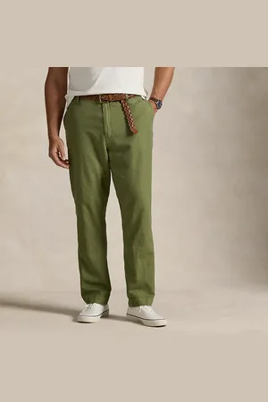 Ralph Lauren Taglie Plus - Pantaloni in lino e cotone Classic-Fit