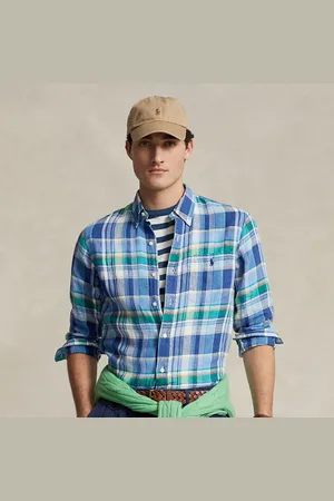 Ralph Lauren Camicia in lino scozzese Classic-Fit
