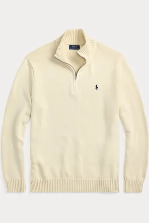 Ralph Lauren Taglie Plus - Maglia in cotone con cerniera