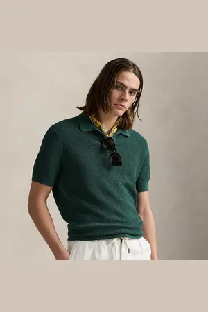 Ralph Lauren Maglia con colletto Johnny lino e piqué