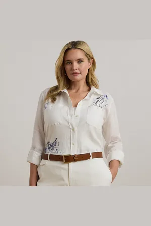Ralph Lauren Taglie Plus - Camicia stampata Relaxed-Fit