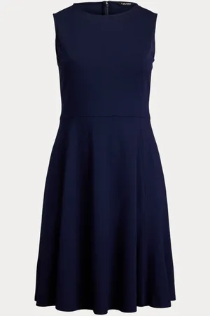 Ralph Lauren Taglie Plus - Abito smanicato in tessuto ponte
