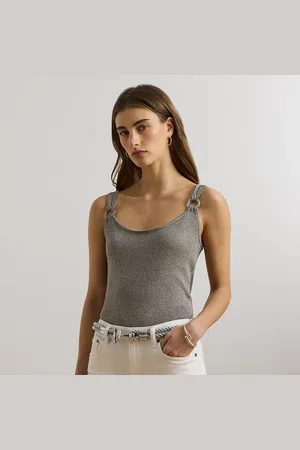 Ralph Lauren Canotta in maglia metallizzata