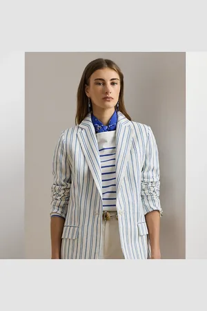 Ralph Lauren Blazer in misto lino a righe