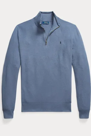 Ralph Lauren Taglie Plus - Maglia in piqu?? di cotone con cerniera