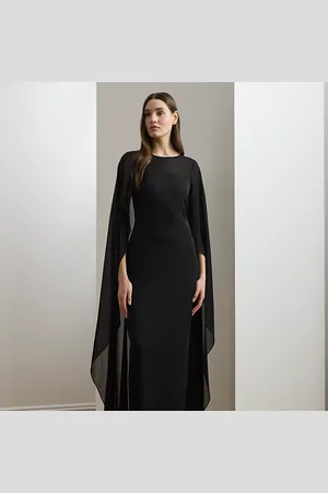 Ralph Lauren Abito in georgette con mantella