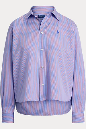 Ralph Lauren Camicia in cotone taglio squadrato corto