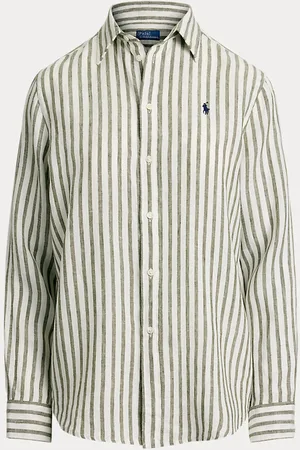 Ralph Lauren Camicia in lino a righe Classic-Fit