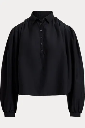 Ralph Lauren Camicia in cotone e seta con pieghe