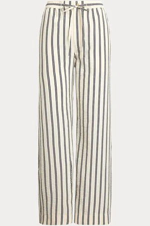 Ralph Lauren Pantaloni a gamba larga in misto seta