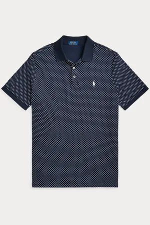 Ralph Lauren Polo in cotone a pois Custom Slim-Fit