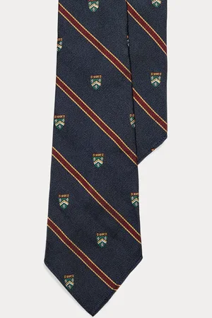 Ralph Lauren Cravatta Club in reps di seta vintage