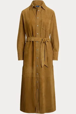 Ralph Lauren Chemisier in camoscio con cintura