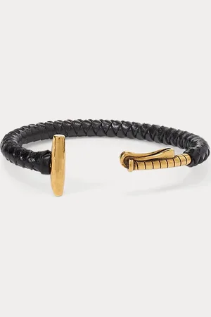 Ralph Lauren Bracciale intrecciato in ottone anticato