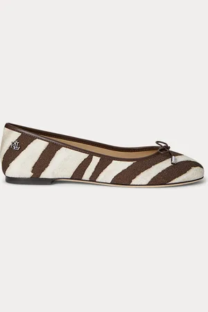 Ralph Lauren Ballerine Jayna con stampa zebrata