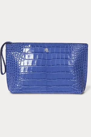 Ralph Lauren Pochette grande in pelle goffrata