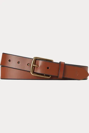 Ralph Lauren Cintura elegante in pelle color cuoio
