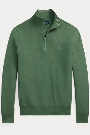 Ralph Lauren Maglia in piqué di cotone con cerniera