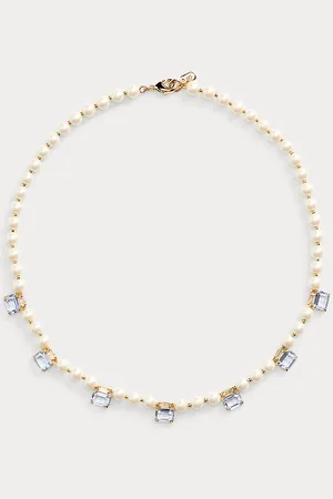 Ralph Lauren Collana con pietre e perle sintetiche