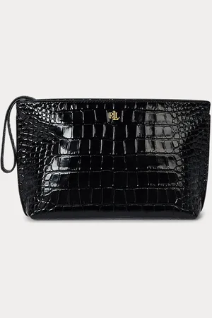Ralph Lauren Pochette grande in pelle goffrata