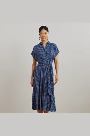 Ralph Lauren Abito in crêpe con stampa geometrica