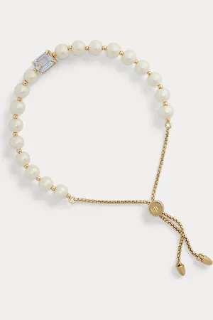 Ralph Lauren Bracciale con perle sintetiche e pietra