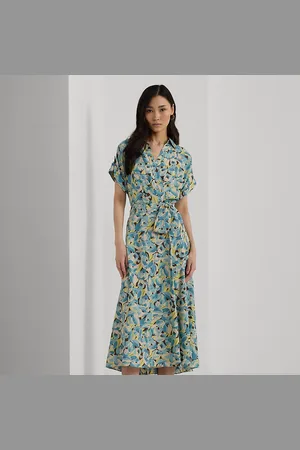Ralph Lauren Abito in crêpe a fiori con cintura