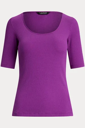 Ralph Lauren Petite - Maglietta a coste con maniche al gomito