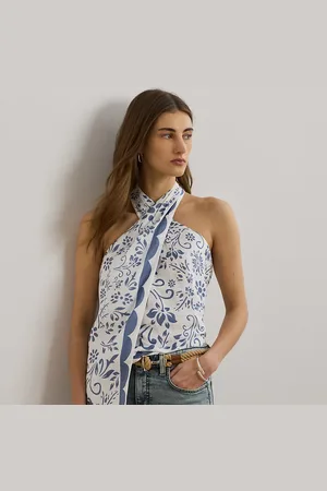 Ralph Lauren Camicetta halter in lino a fiori