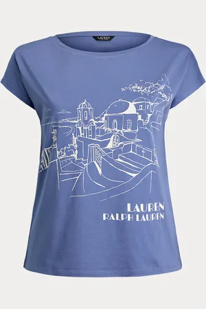 Ralph Lauren Taglie Plus - Maglietta in misto cotone con grafica