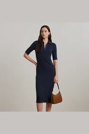 Ralph Lauren Abito polo a coste con maniche al gomito