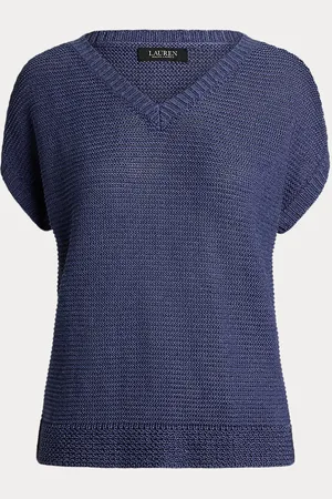Ralph Lauren Maglia in misto lino con scollo a V