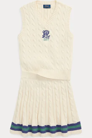 Ralph Lauren Gilet e gonna in maglia di cotone