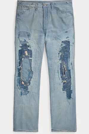 Ralph Lauren Pantaloni a 5 tasche con rammendi
