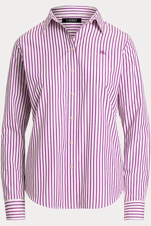 Ralph Lauren Camicia in popeline a righe Classic-Fit