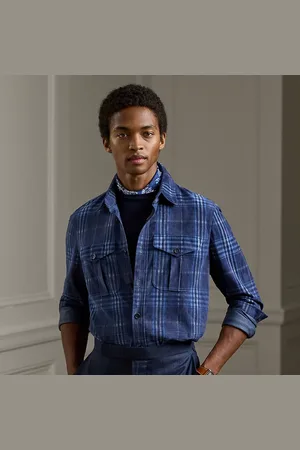 Ralph Lauren Giacca a camicia in camoscio stampato