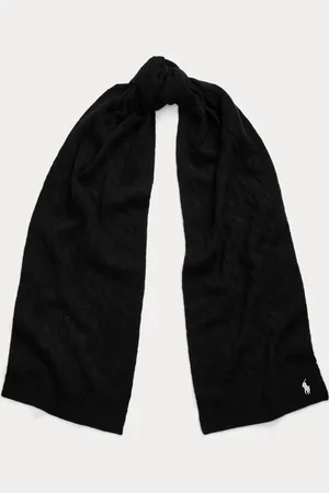 Ralph Lauren Sciarpa in lana e cashmere a trecce