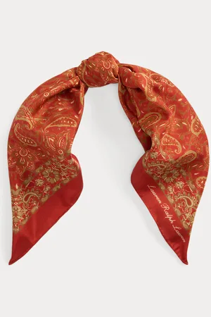 Ralph Lauren Foulard in twill di seta motivo cashmere