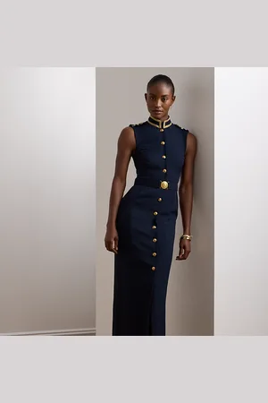 Ralph Lauren Abito lungo in georgette con cintura