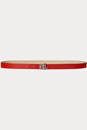 Ralph Lauren Cintura sottile double-face in pelle