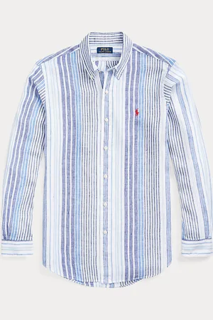 Ralph Lauren Camicia in lino a righe Classic-Fit