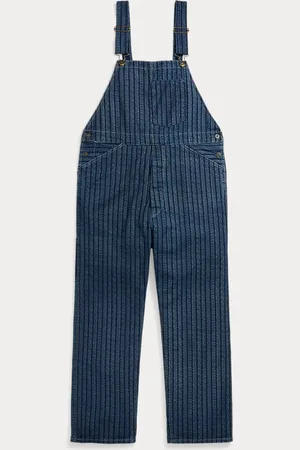 Ralph Lauren Salopette in twill a righe indaco