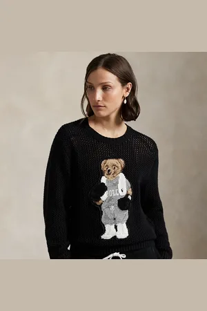 Ralph Lauren Maglia Polo Bear in cotone a girocollo