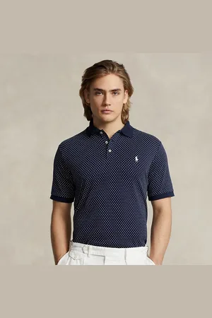 Ralph Lauren Polo in cotone a pois Custom Slim-Fit